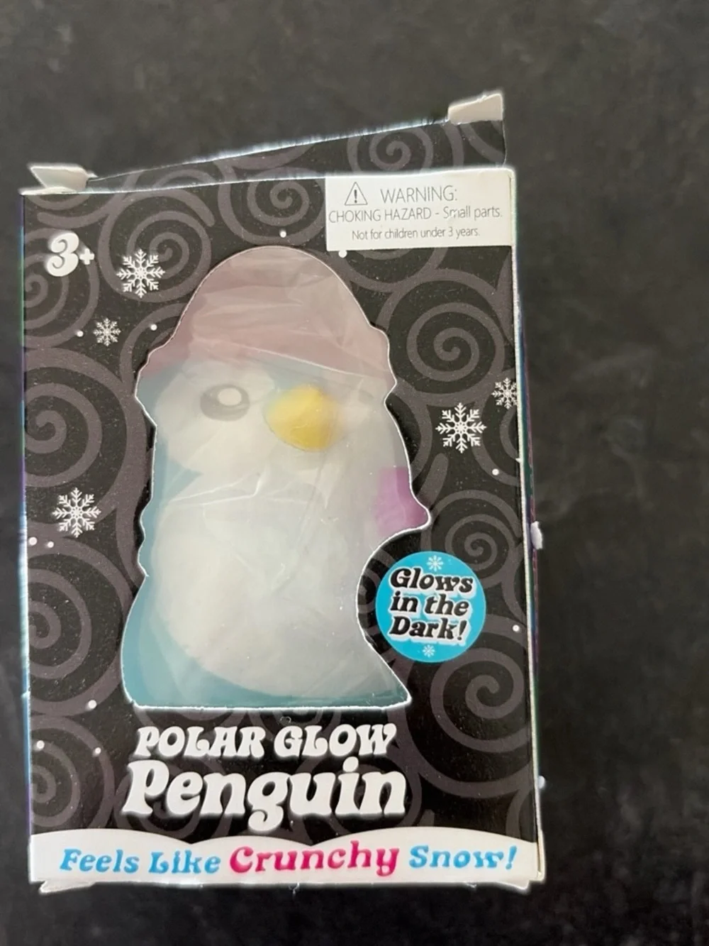 Polar Glow Penguin Plush Toy - White & Light Blue Glow